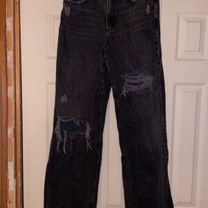 Garage Distressed Black Jeans